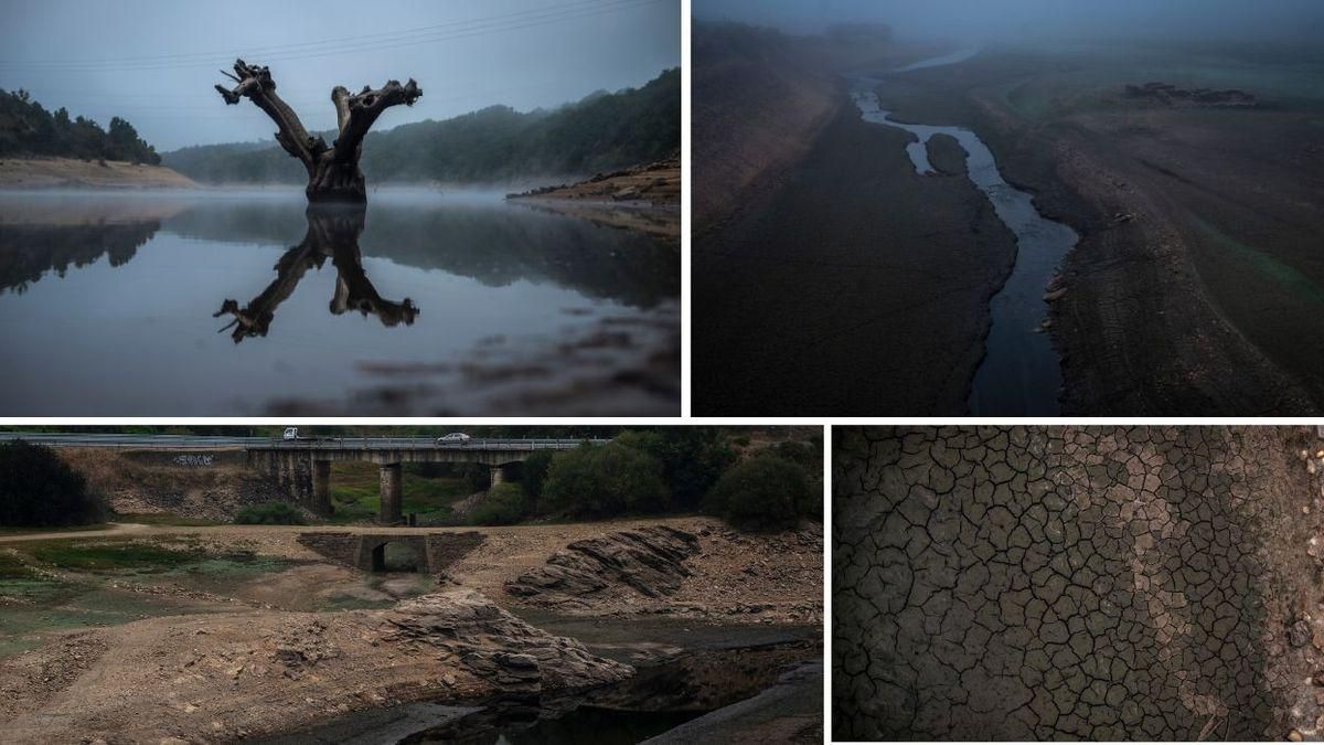 El embalse de O Bao, en Viana do Bolo, se encuentra al 57%. // FOTOS: BRAIS LORENZO