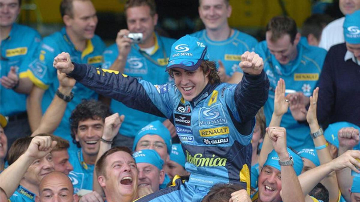 Alonso, en su etapa de gloria en Renault en 2005 - 2006