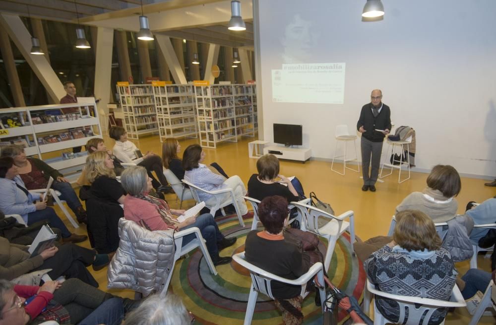 Lecturas de poemas e textos de Rosalía no centro Ágora