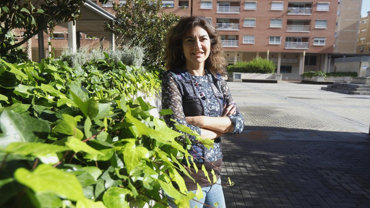Susana Martín Gijón (Sevilla, 1981), el pasado miércoles en Zaragoza, donde presentó su última novela.
