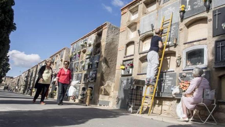 El camponsanto registró una notable actividad toda la mañana, tanto en la zona de nichos como en la de tumbas.