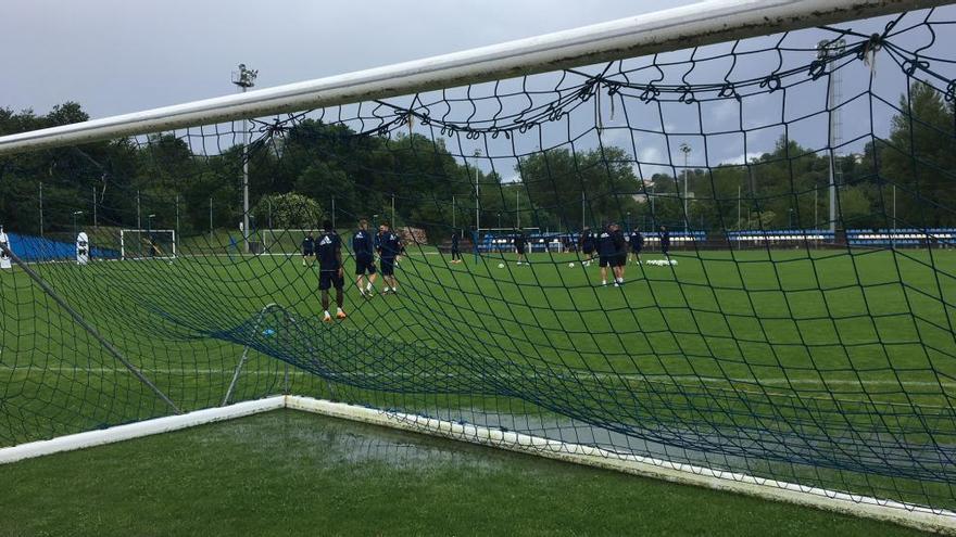 Una imagen del entrenamiento de esta mañana