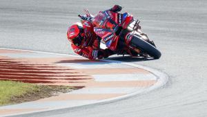 Pecco Bagnaia, en el circuito Ricardo Tormo de Cheste (Valencia).