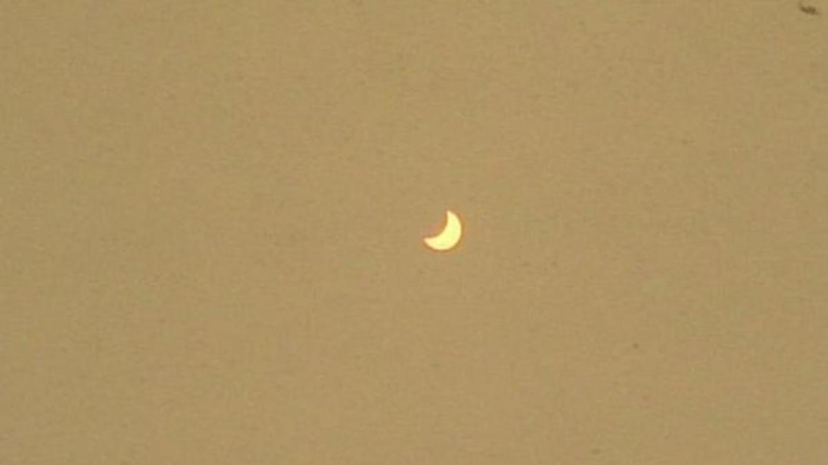 Eclipsi de Sol aquest matí a Reus. 