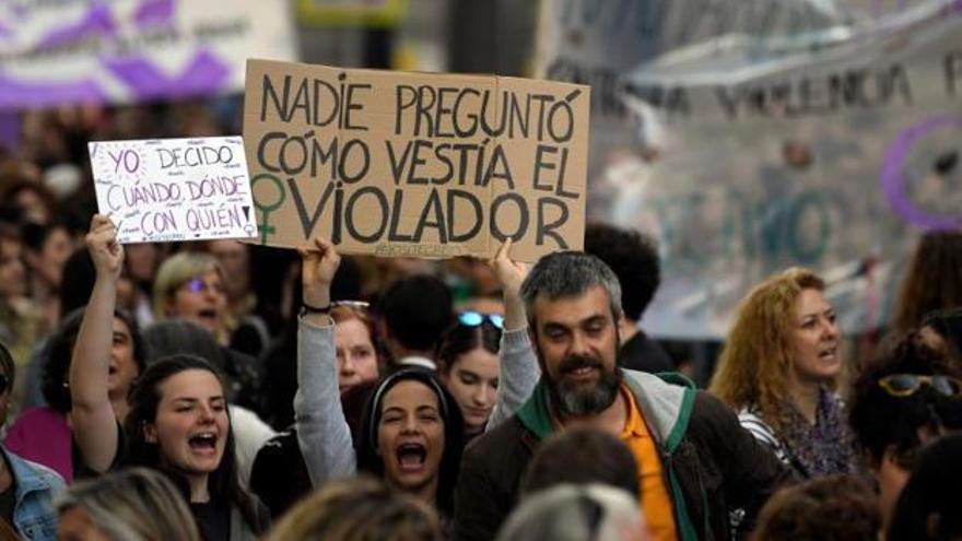 Manifestación contra la violencia contra las mujeres.