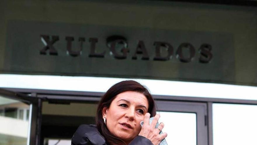 Carmen Rodríguez Maniega, tras declarar.