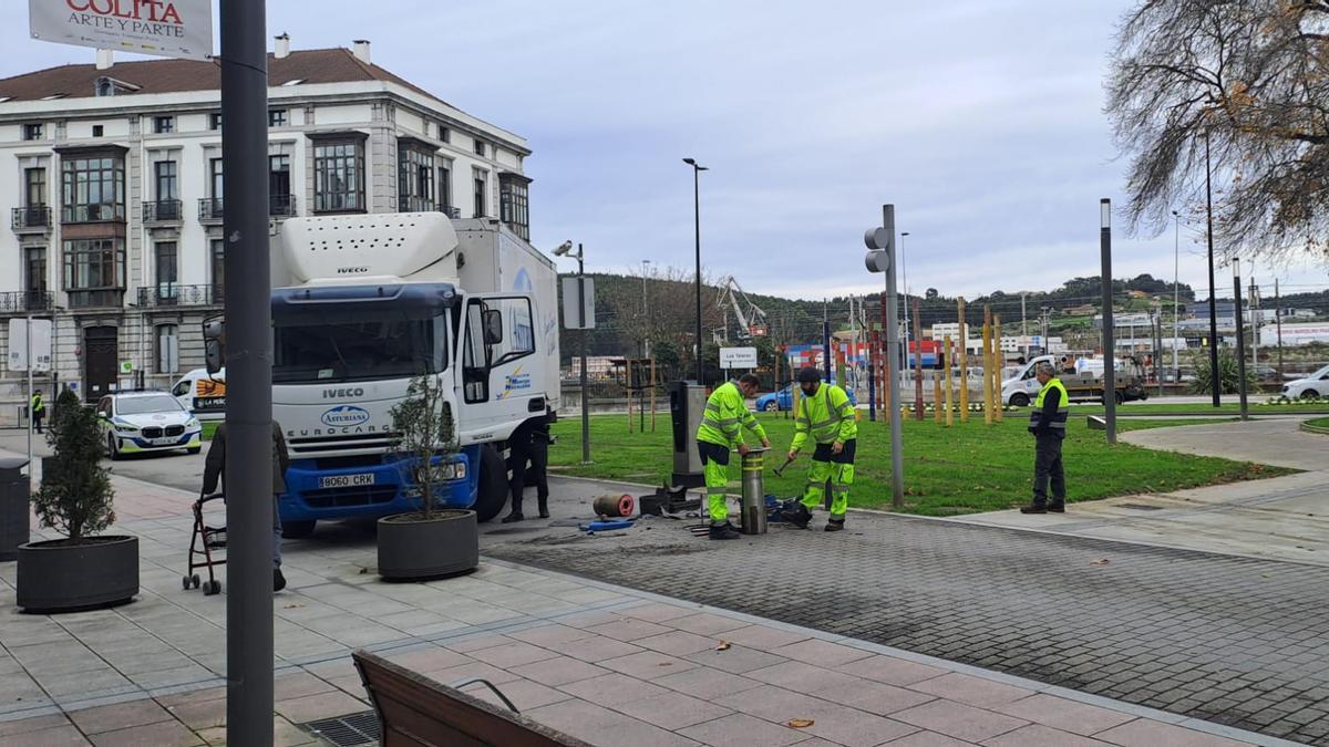 El vehículo accidentado.