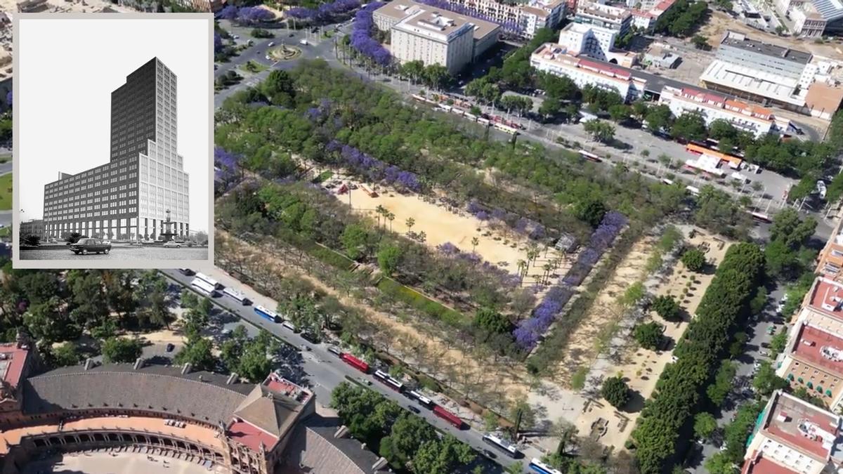 Cien años de 'Mira el Betis', el rascacielos proyectado en El Prado en la antesala de la Exposición del 29