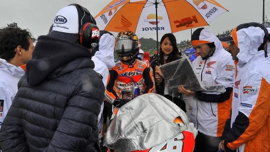 Marc Márquez, en la parrilla en una carrera del Mundial de MotoGP