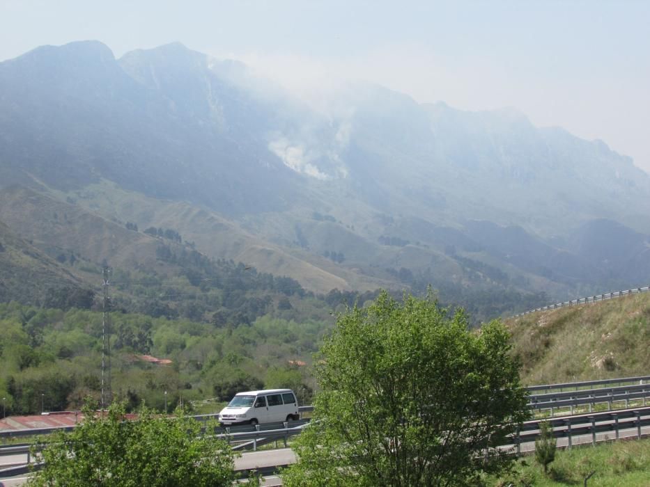 Incendio en la zona de Llanes