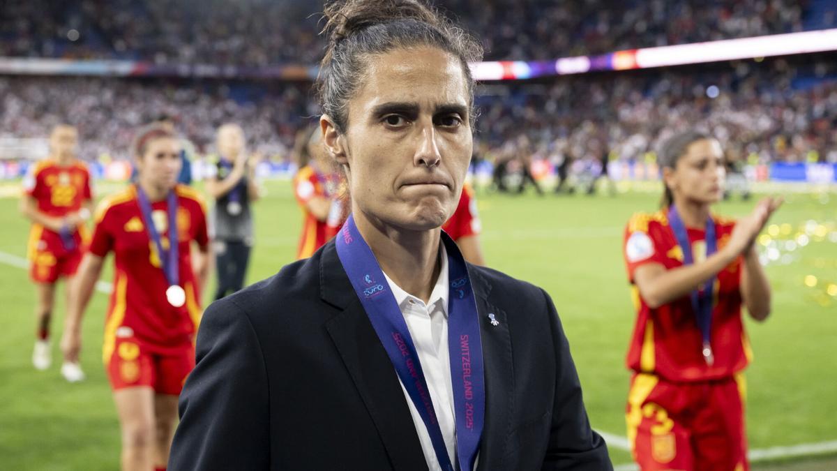 Montse Tomé después de perder la final de la Eurocopa contra Inglaterra