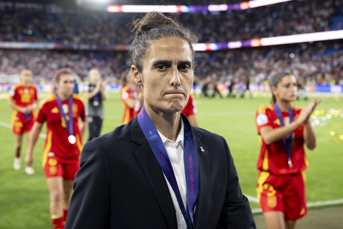 Montse Tomé después de perder la final de la Eurocopa contra Inglaterra