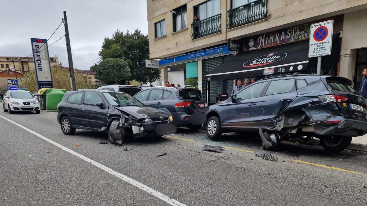 Daños en los tres coches afectados