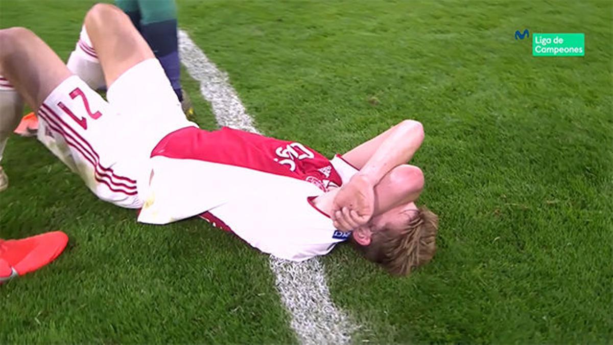 Desolador: De Jong y De Ligt no pudieron evitar llorar tras caer eliminados en el último minuto