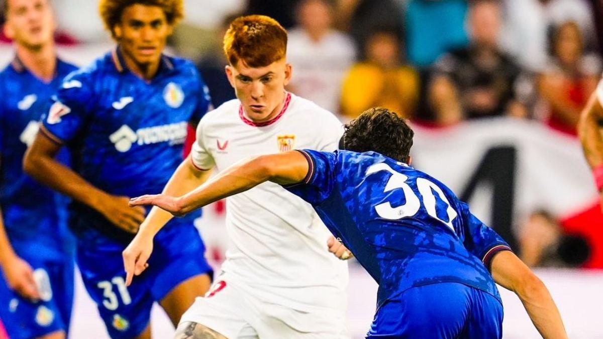 Valentín Barco, durante un partido de Liga contra el Getafe