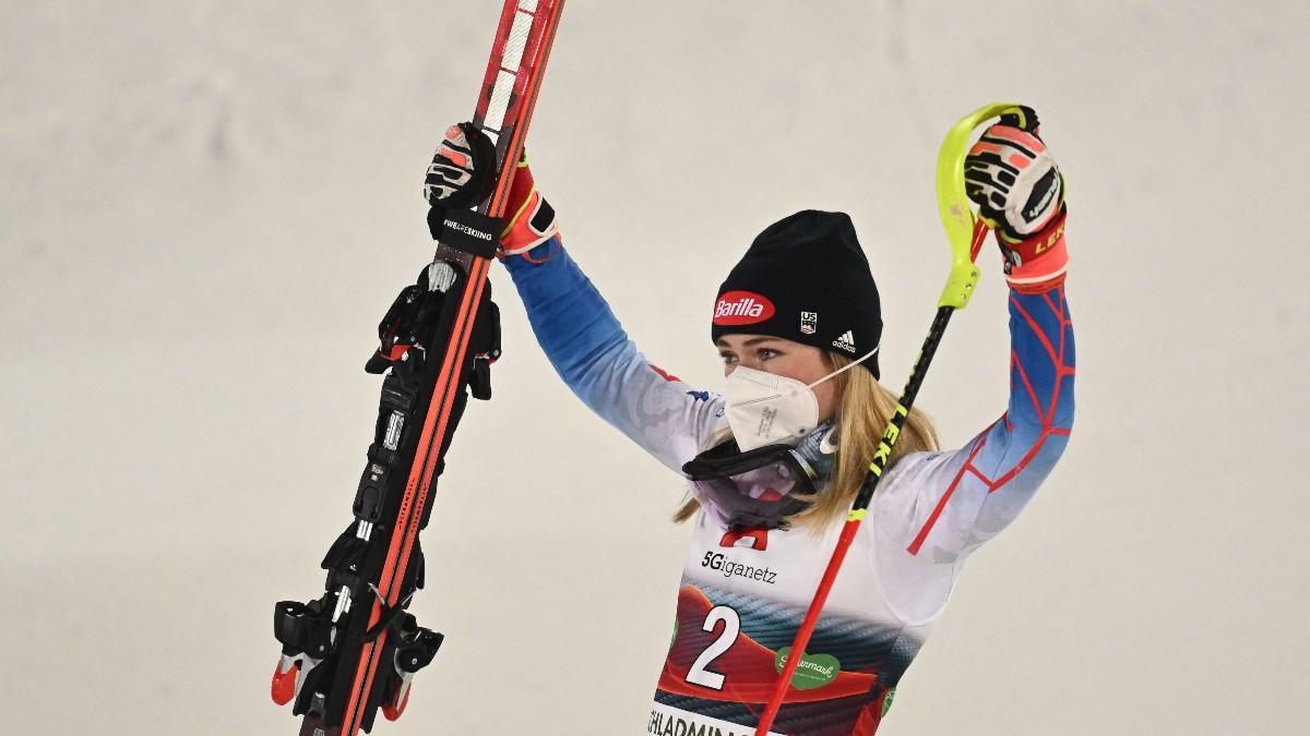 Shiffrin celebra su victoria