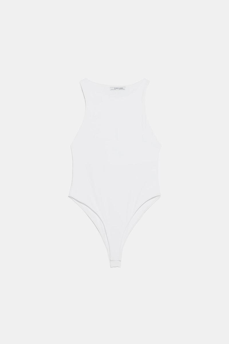 Body básico blanco de Zara (precio: 12,95€)