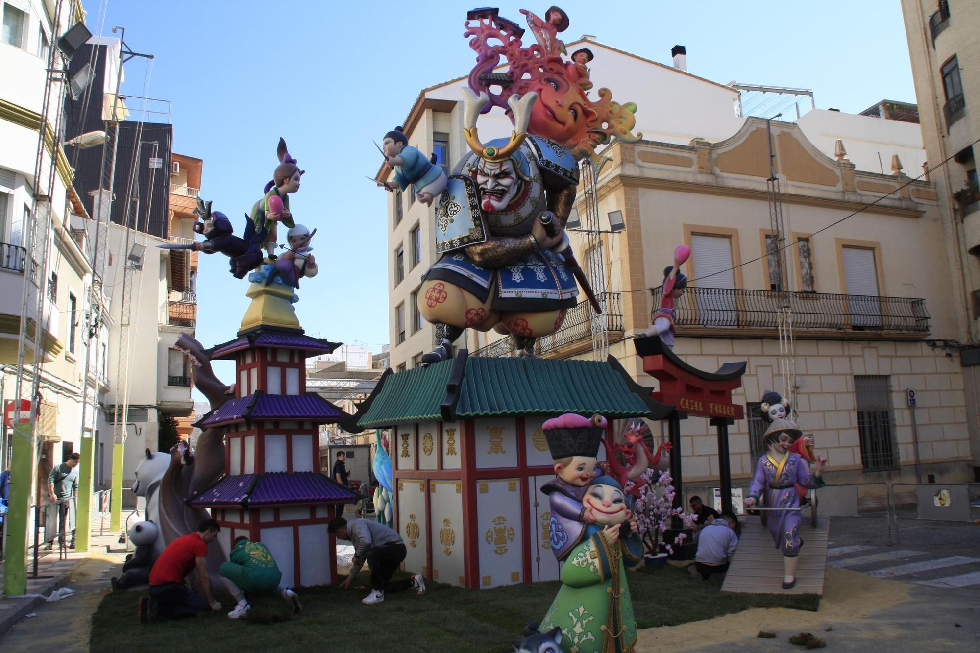 Así va la "plantà" de las fallas en Tavernes de la Valldigna