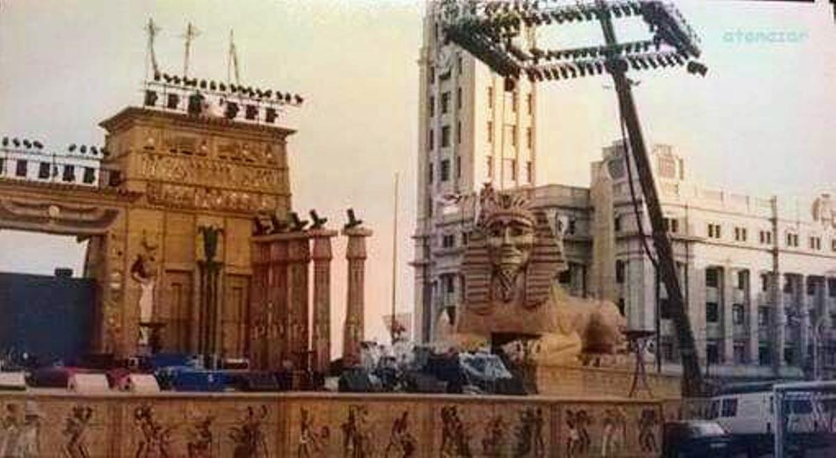 Escenario del Carnaval dedicado a Egipto en 1989.