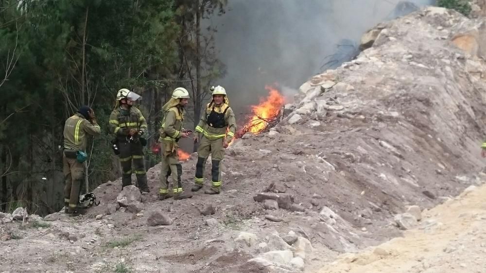 Corte puntual en el Corredor do Morrazo debido a un incendio