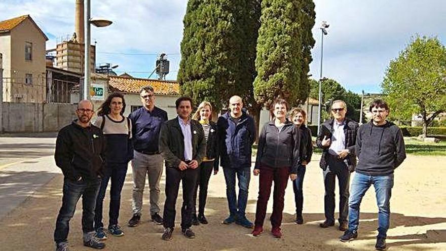 L&#039;equip d&#039;ERC, durant la presentació del projecte.