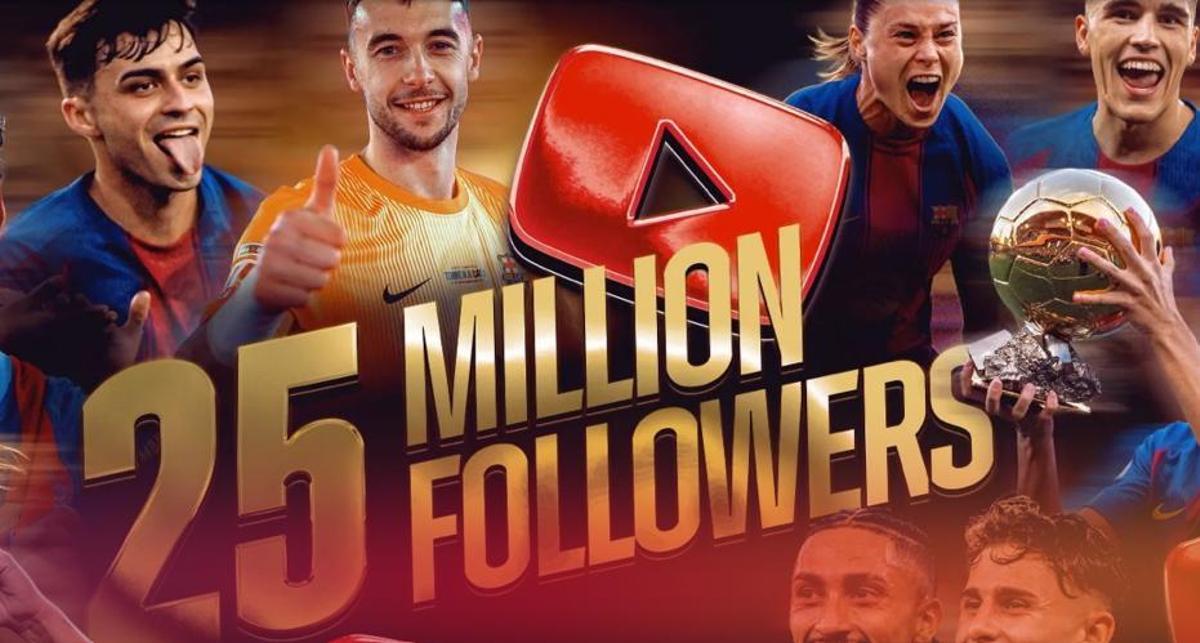 El Barça alcanza los 25 millones en YouTube