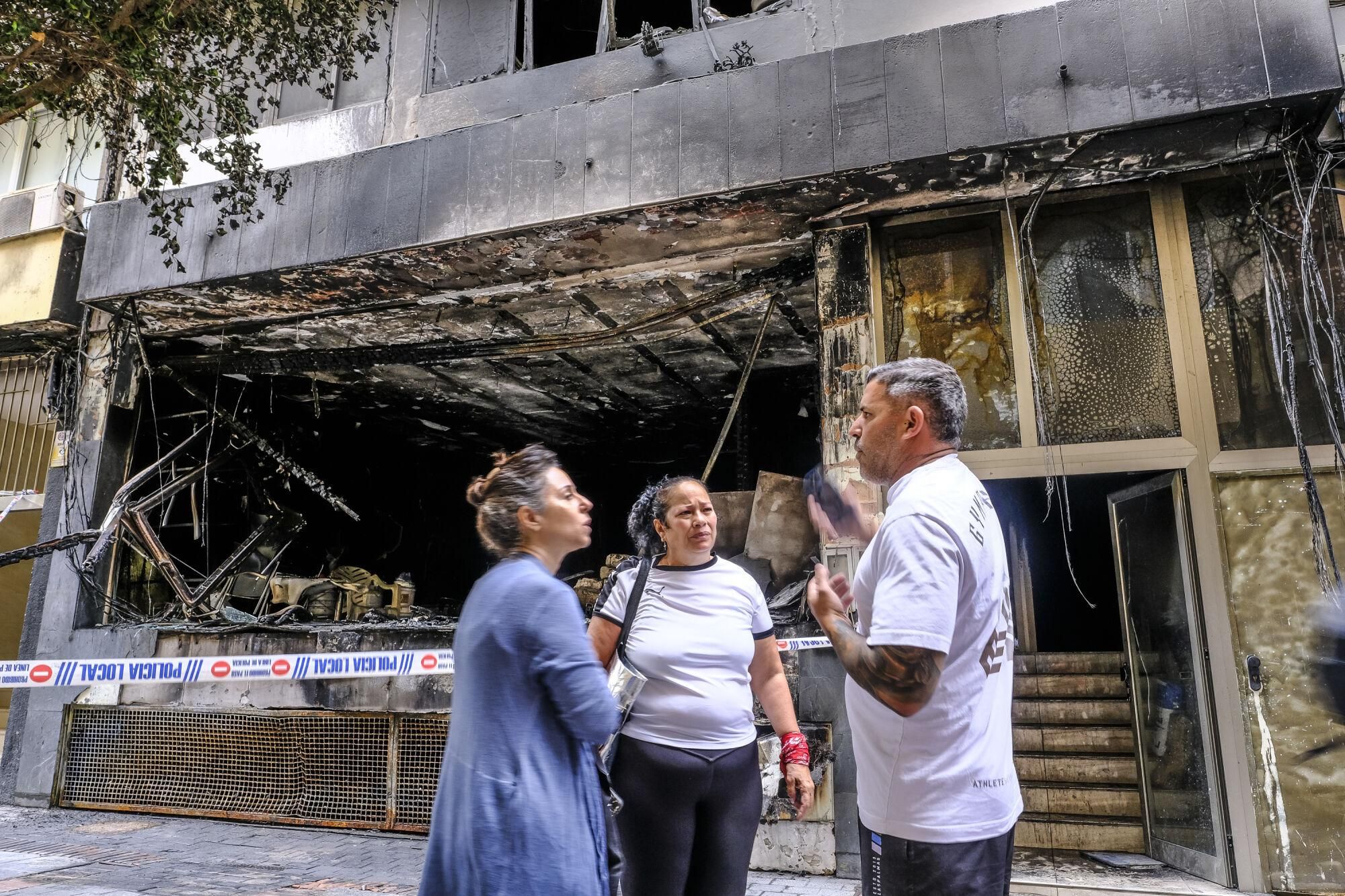 Día después del incendio en la calle   calle Alfredo L. Jones (Las Palmas de Gran Canaria)