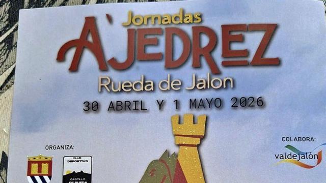 Cartel informativo de las jornadas de ajedrez.