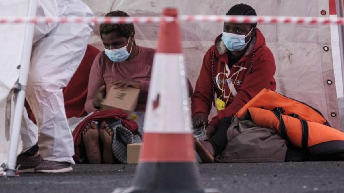 Arribada d'immigrants a les illes Canàries.