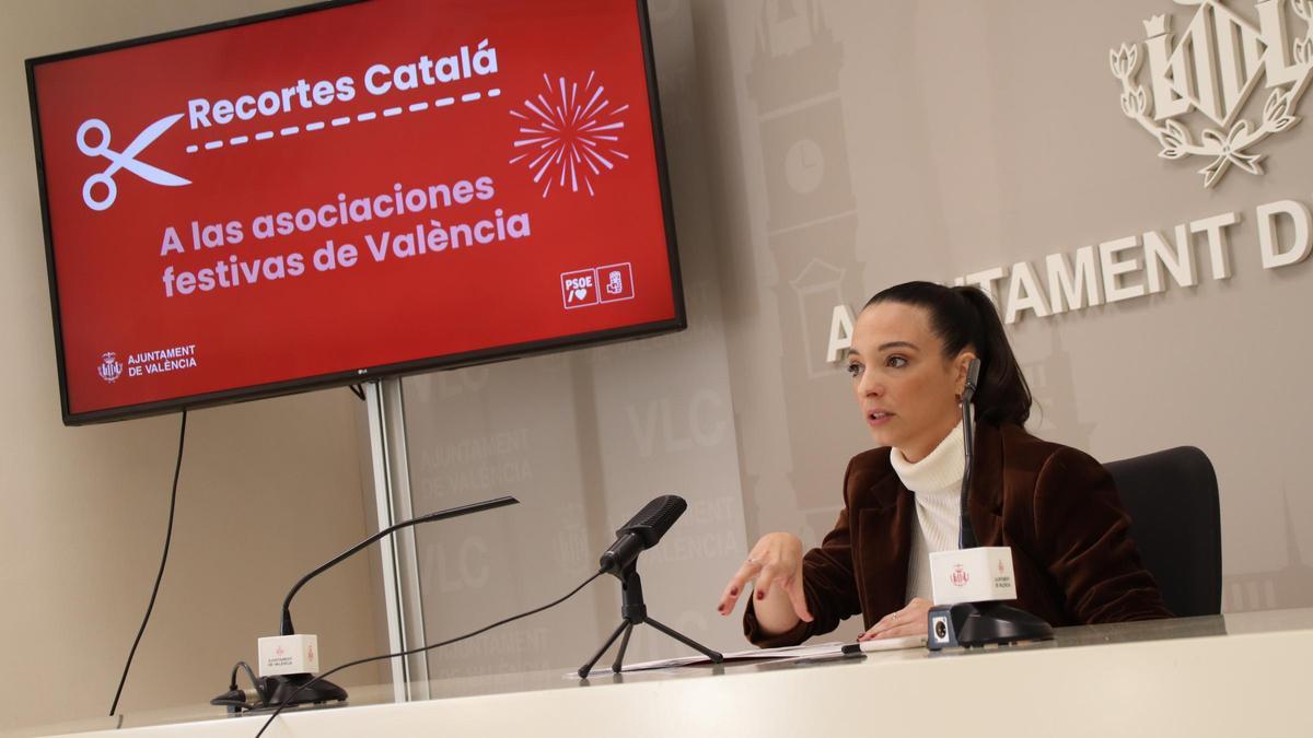 Nuria Llopis ha denunciado &quot;los recortes a las asociaciones festivas de València&quot;.