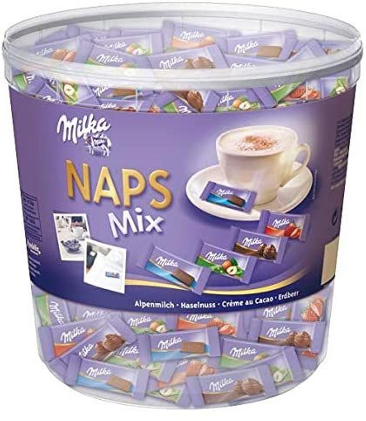 Cubo de chocolatinas Milka (Precio: 24,47 euros)