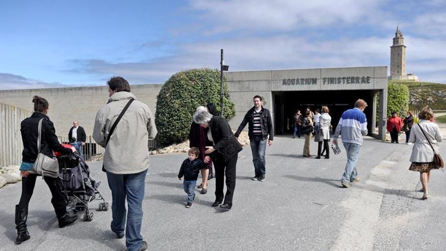 Visitantes en el Aquarium Finisterrae.