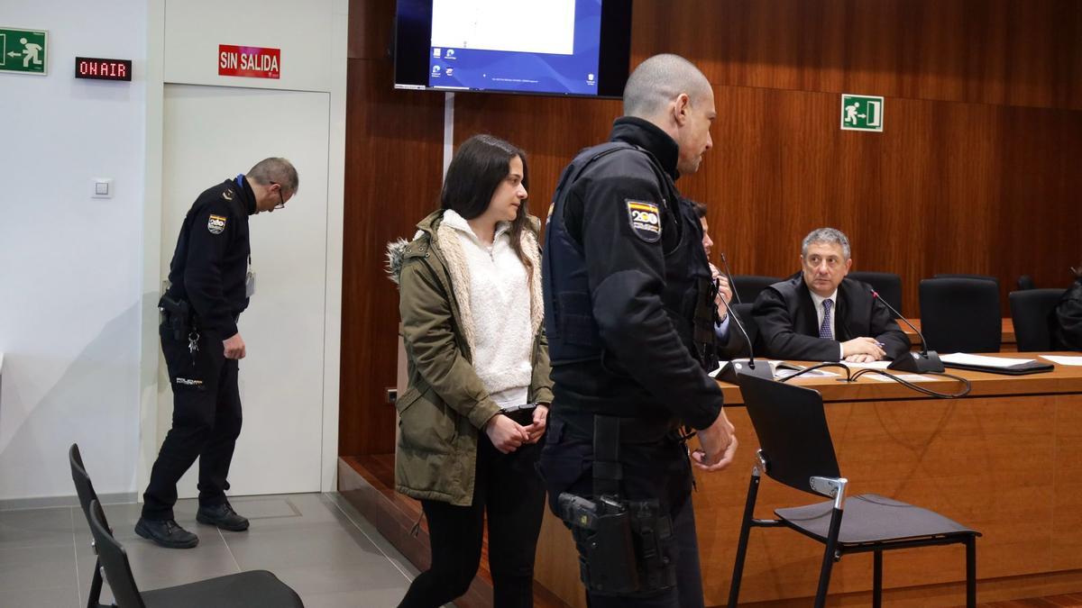 Tatiana Diguele Nuñez, este martes, en la Audiencia Provincial de Zaragoza.