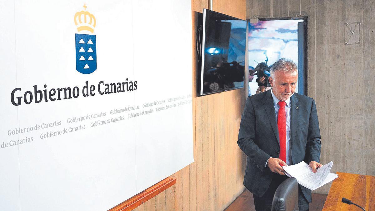 El presidente en funciones, Ángel Víctor Torres, compareció ayer en el último Consejo de Gobierno de la X Legislatura.
