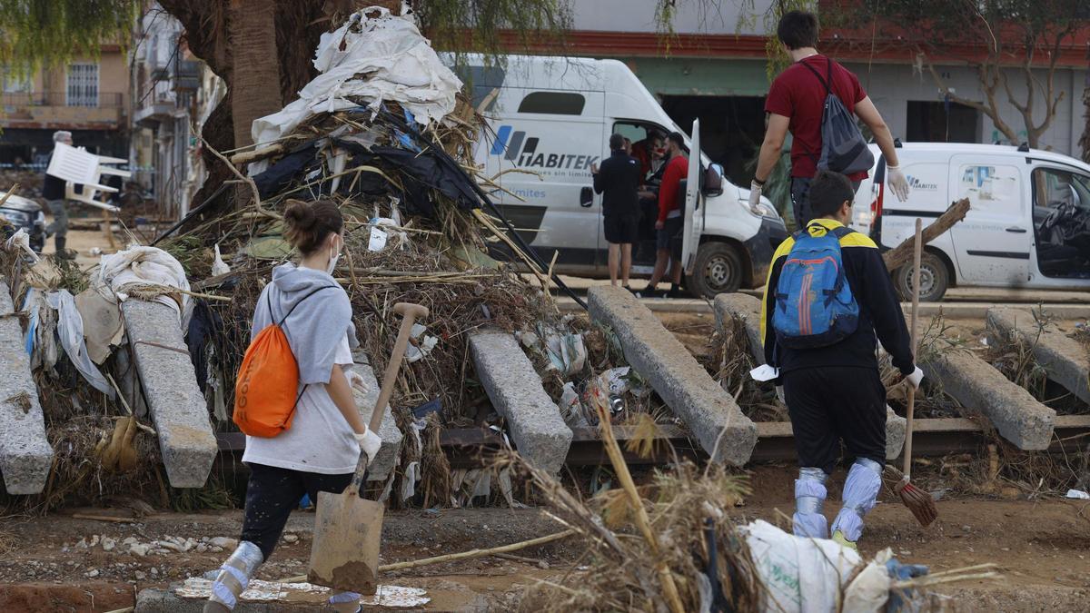 Paiporta unos días después del paso de la dana.