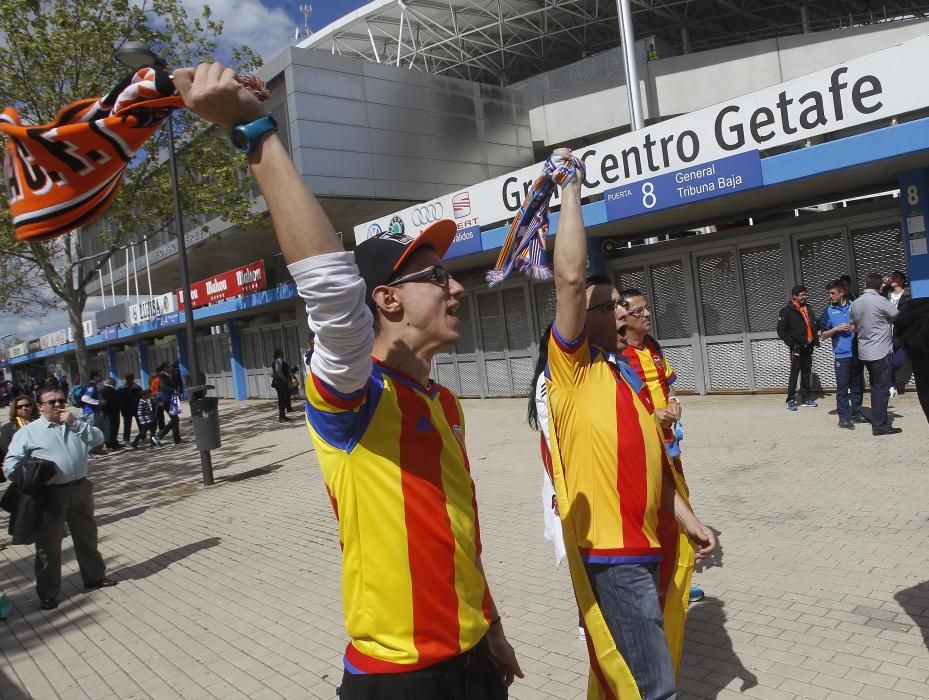 La afición del Valencia no falla en Getafe