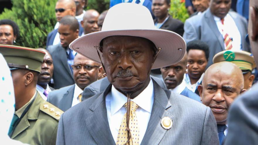 El actual jefe de Estado de Uganda, Yoweri Museveni