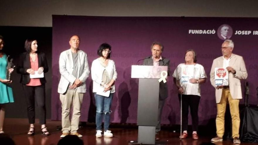 La Plataforma SOS Costa Brava en l&#039;entrega de premis.