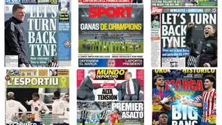 El duelo entre Barça y Newcastle, acapara la prensa española y británica