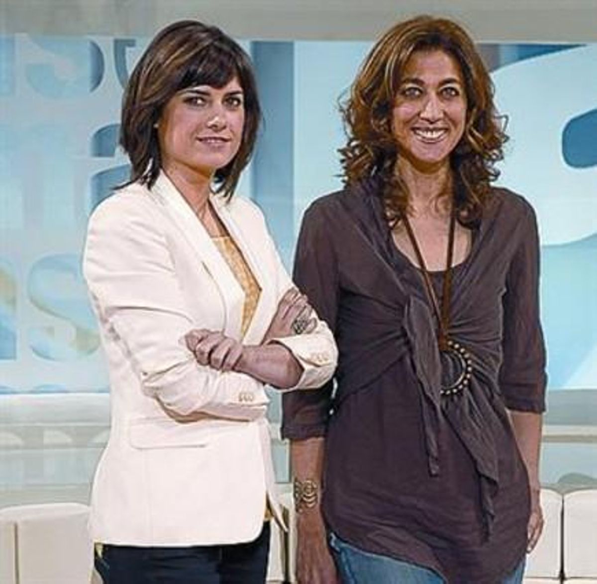 Oltra i G. Melero, al plató d’’Els Matins’. Oltra i G. Melero, al plató d’’Els Matins’.