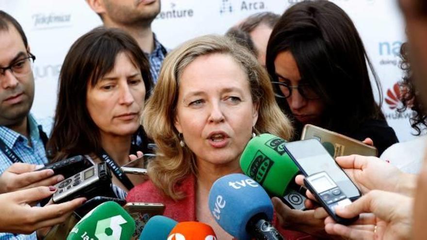 La ministra de Economía en funciones, Nadia Calviño.