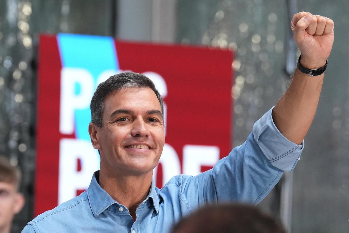 Pedro Sánchez, el pasado domingo en Oroso (A Coruña).