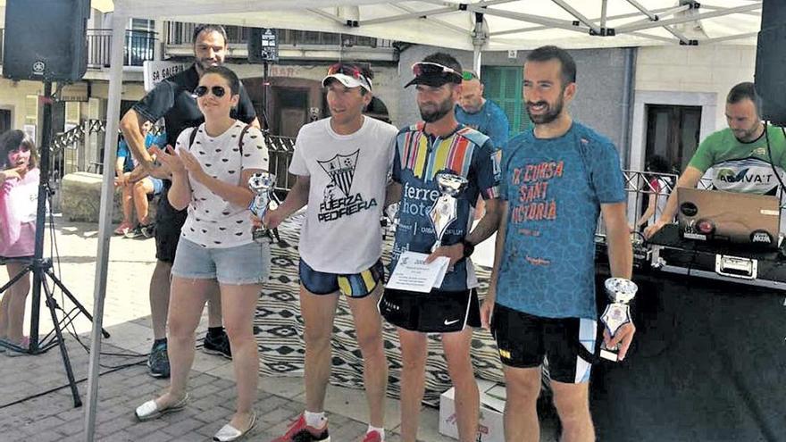 Los tres primeros clasificados en categoría masculina.