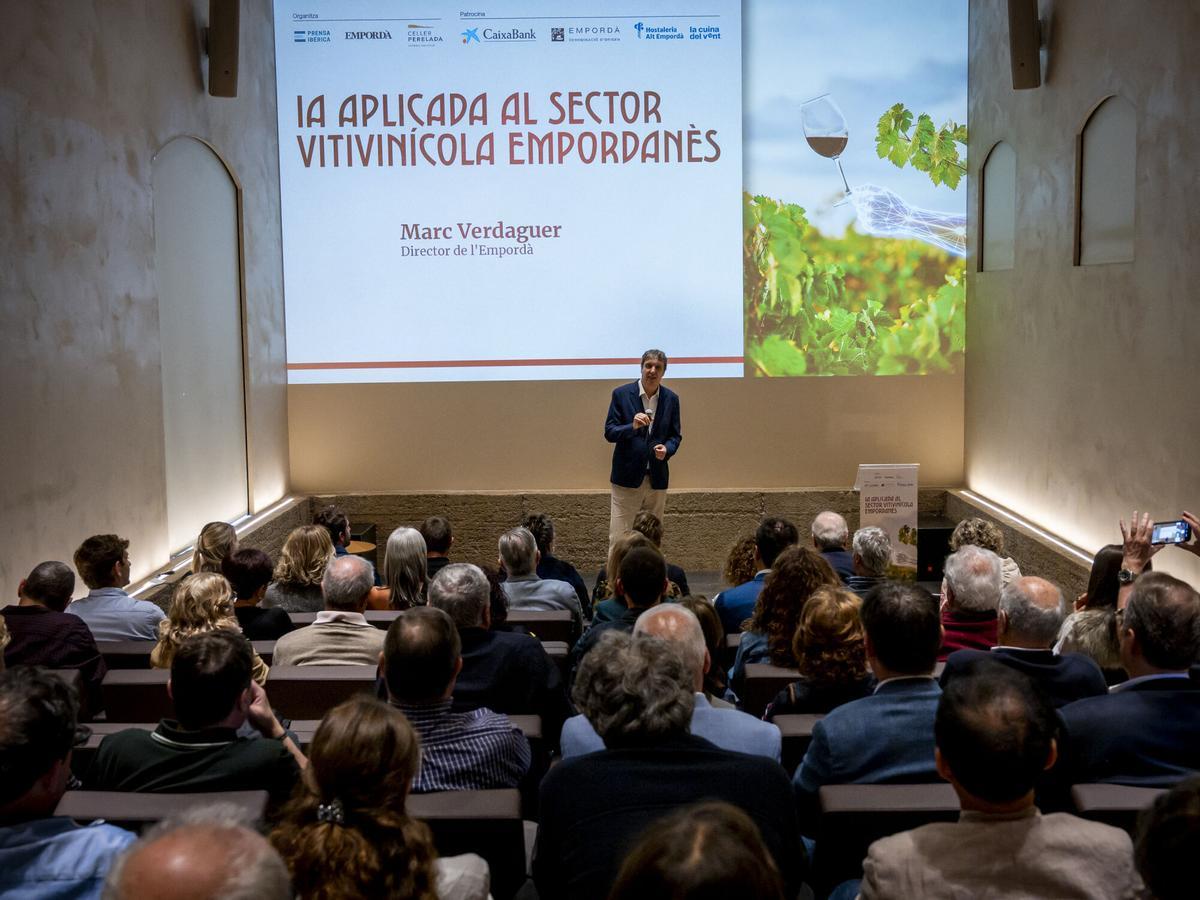 Les imatges de la jornada 'IA aplicada al sector vitivinícola empordanès. L'acte organitzat per  EMPORDÀ, Prensa Ibérica i Celler Perelada, posarà el focus en l’impacte d’aquesta tecnologia sobre la competitivitat del sector vitivinícola i l’hostaleria.