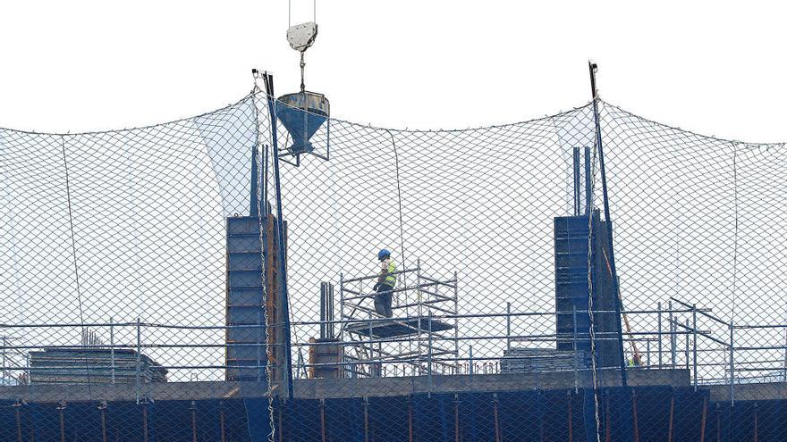 Obras de un edificio de viviendas en Málaga capital.