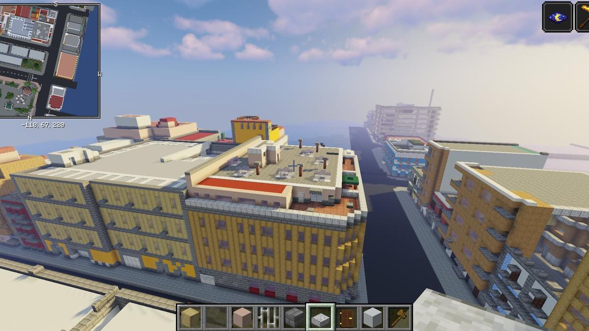 Las Palmas de Gran Canaria, recreada en Minecraft