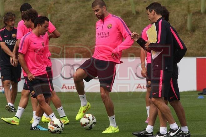 Imágenes del entrenamiento del Barça