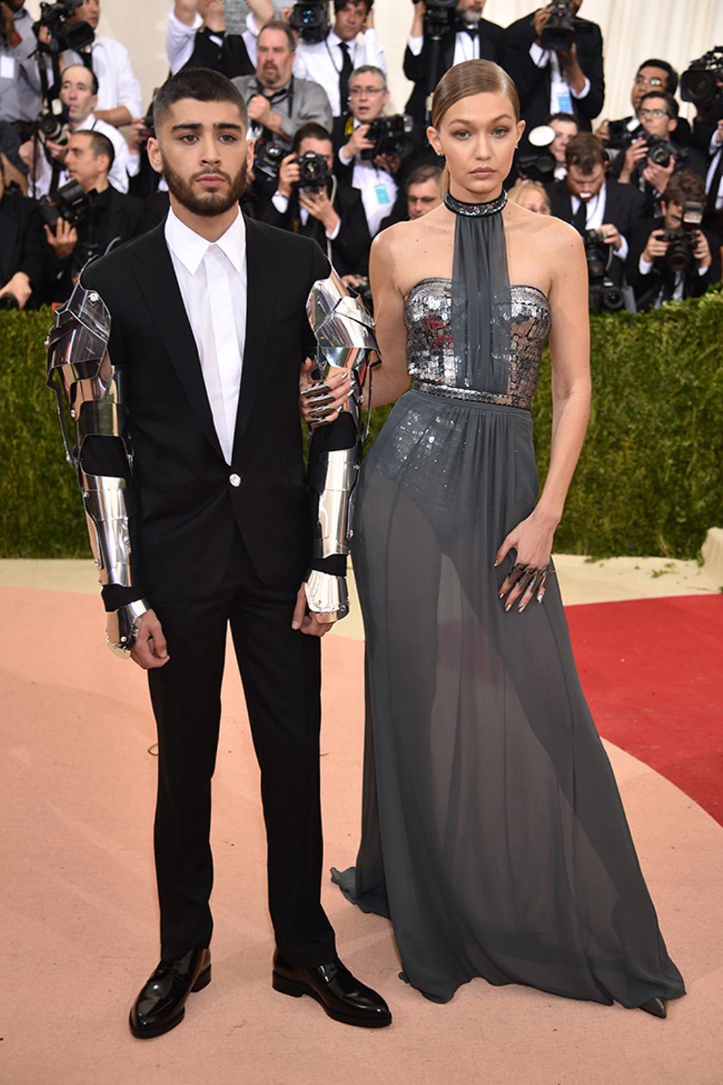 Gigi Hadid y Zayn Malik en la gala del MET de 2016