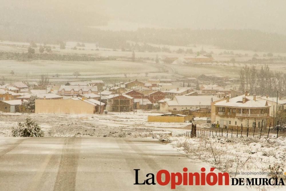 Nieve en las pedanías altas del Noroeste