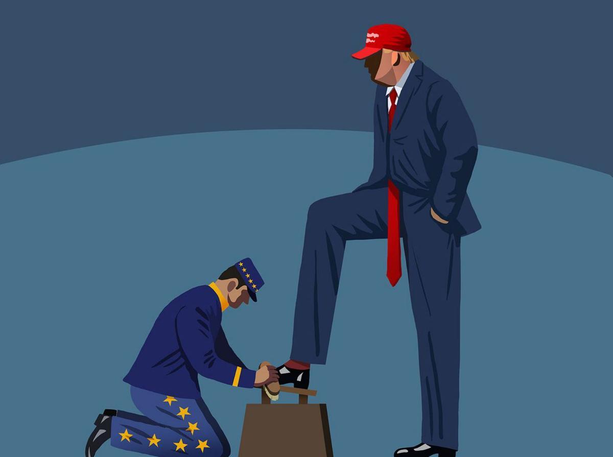 Europa als peus de Donald Trump Europa als peus de Donald Trump